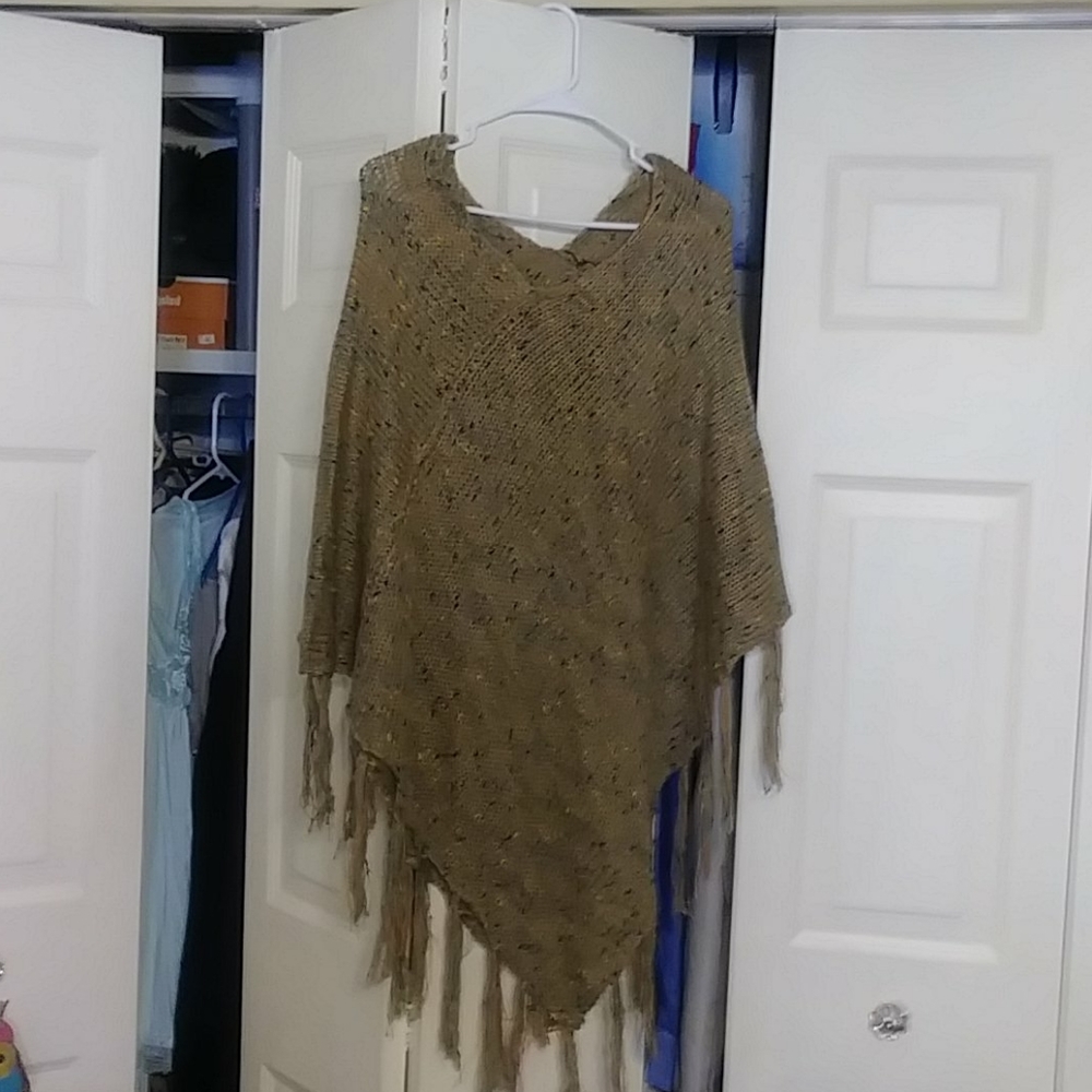 Knit poncho